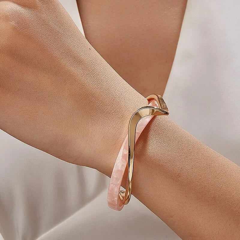 GlimGloed Braccialetti Geometrici Flessibili a Forma di C