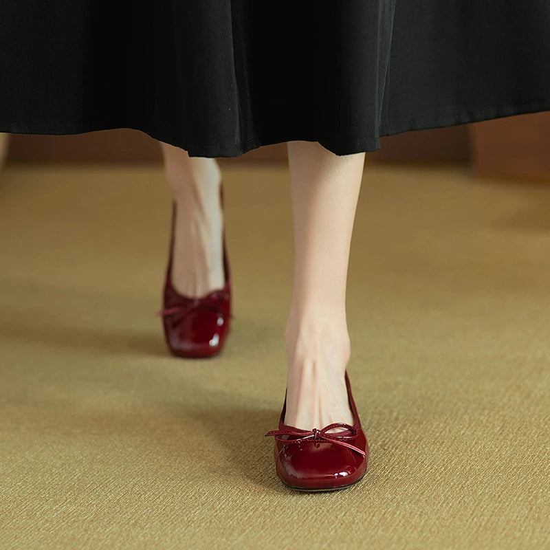 Chloe Vlinder Balletschoenen met Lage Hakken