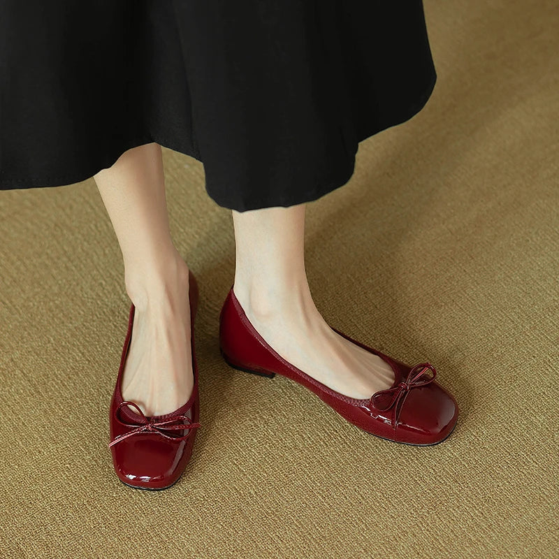 Chloe Vlinder Balletschoenen met Lage Hakken