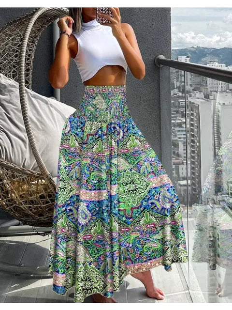 La Bella Vita Vrouwelijke Bohemian Bloemenprint Rok