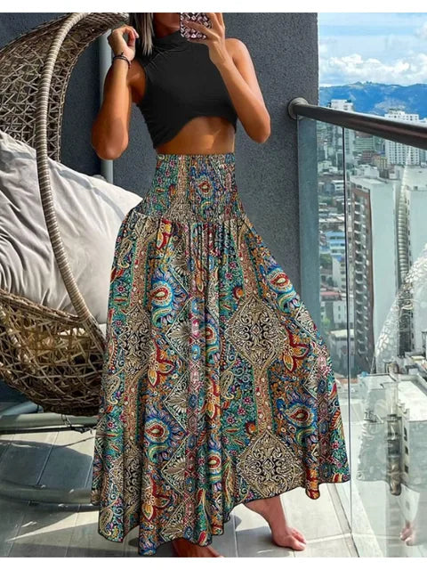 La Bella Vita Vrouwelijke Bohemian Bloemenprint Rok