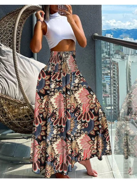 La Bella Vita Vrouwelijke Bohemian Bloemenprint Rok