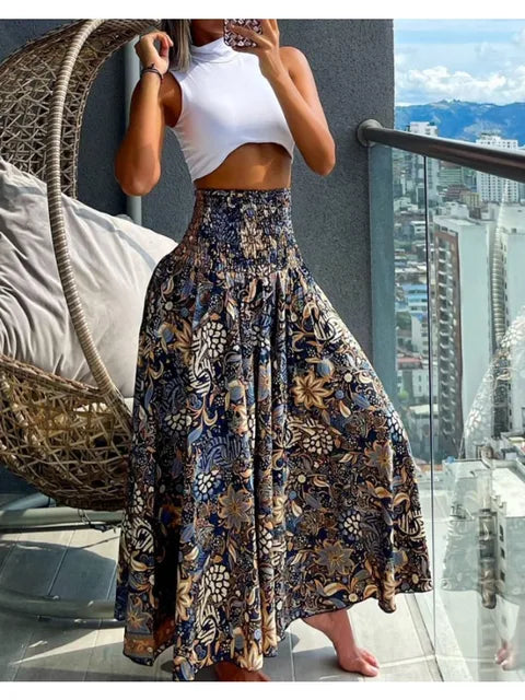 La Bella Vita Vrouwelijke Bohemian Bloemenprint Rok