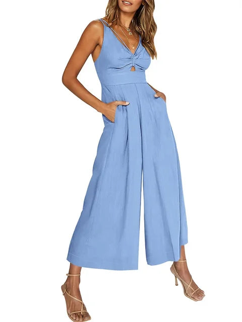 V-hals jumpsuit van Zonnestraal Mode.