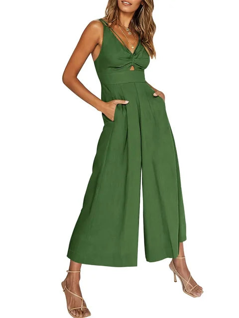 V-hals jumpsuit van Zonnestraal Mode.