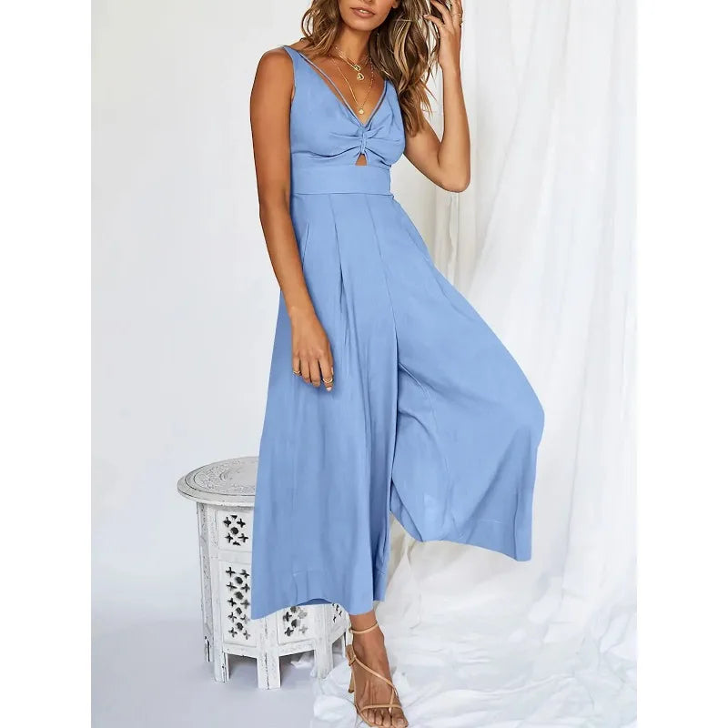 V-hals jumpsuit van Zonnestraal Mode.