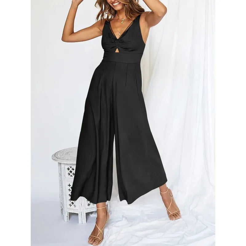 V-hals jumpsuit van Zonnestraal Mode.