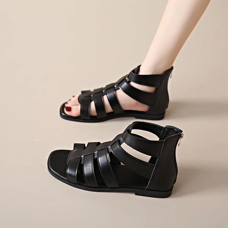 Glamorous Summer Sandals White Gladiator Sandals