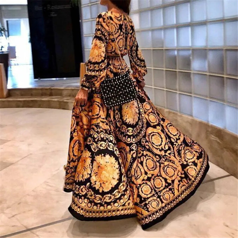 V-Hals Boho Maxi Dress van SunKissed Boutique
