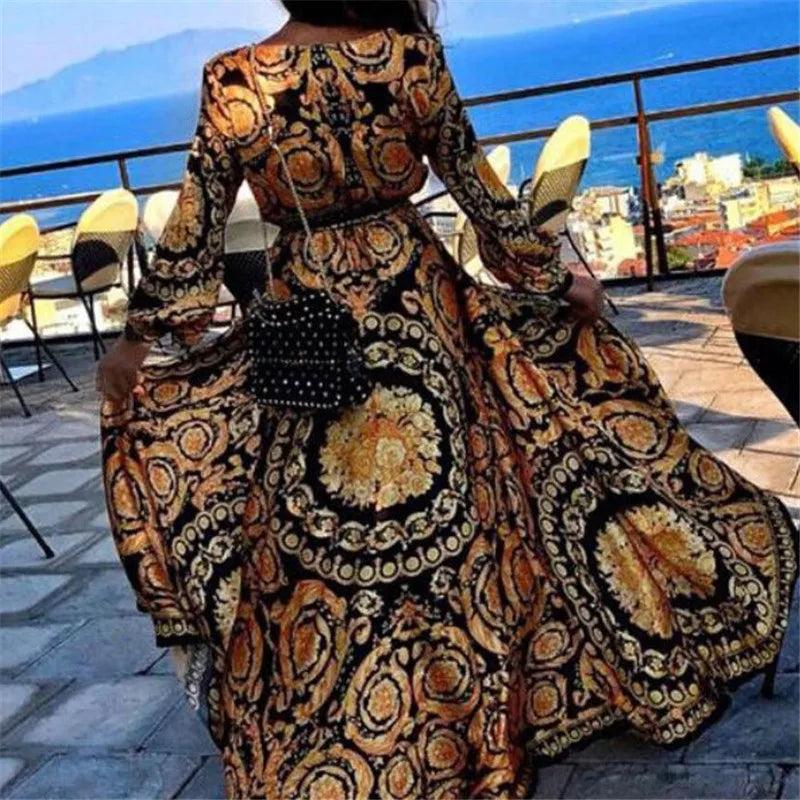 V-Hals Boho Maxi Dress van SunKissed Boutique