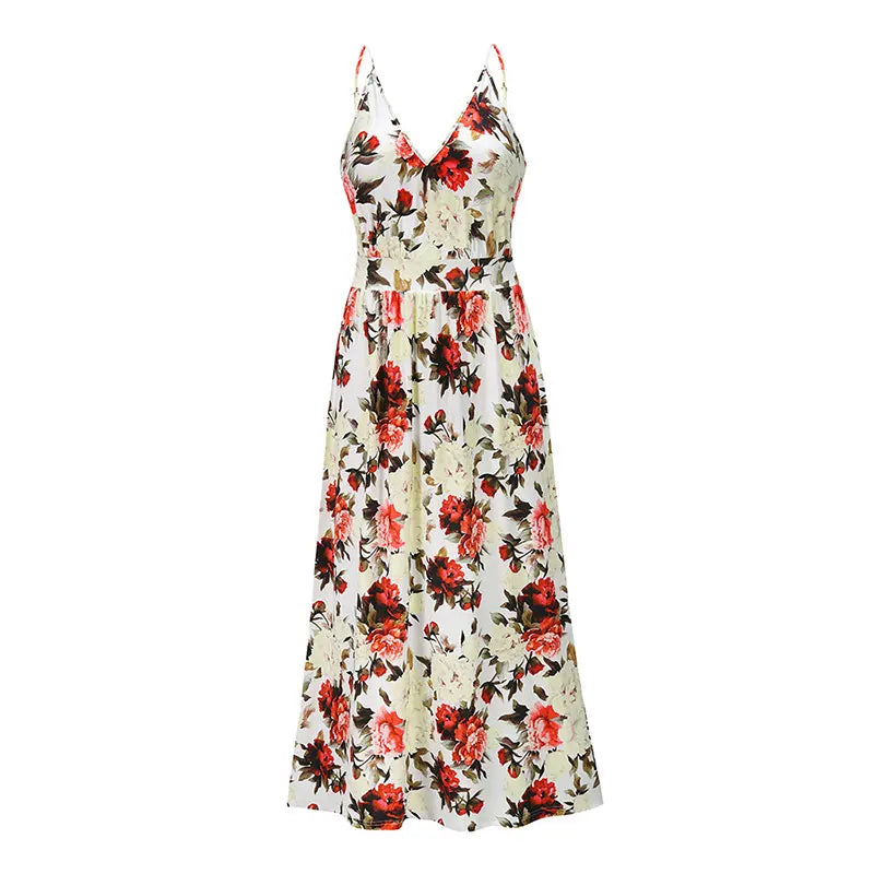 Stijlvolle Zomer Bloemenprint Maxi Jurk van Blomster