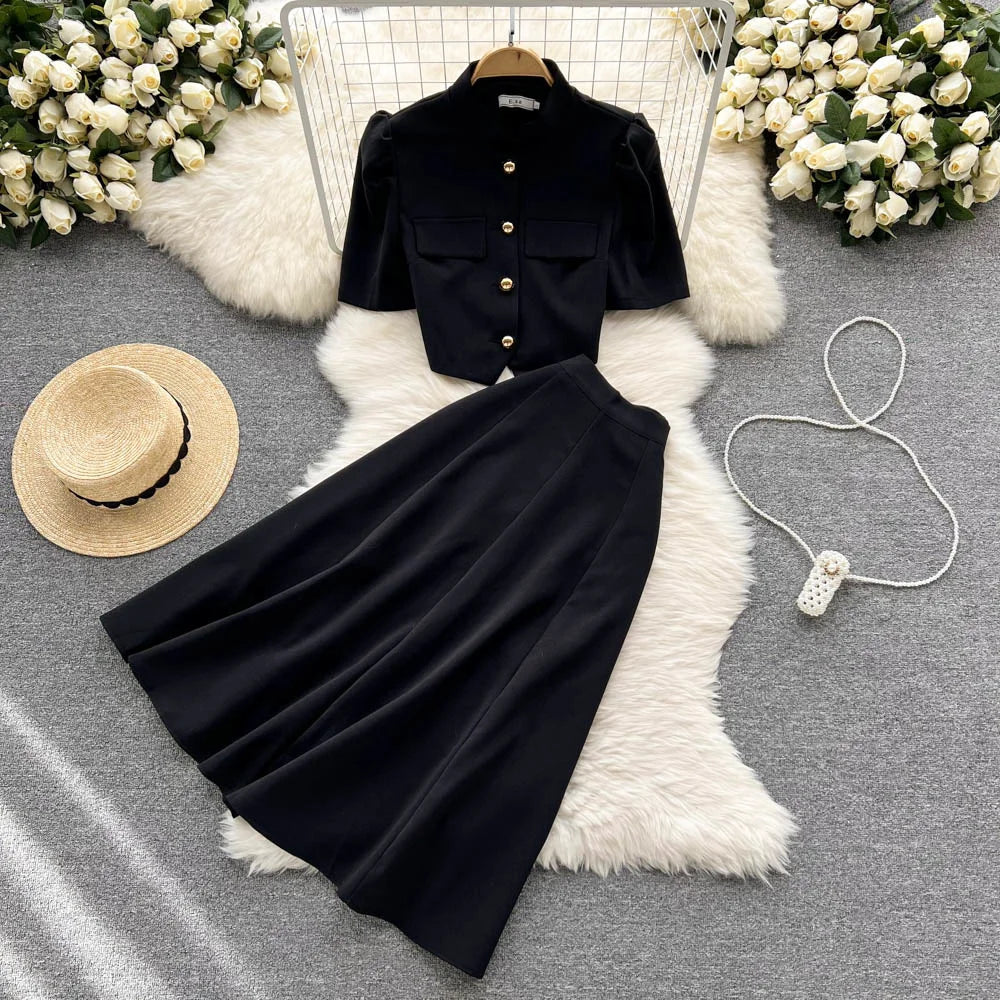 Moda Chic Abito Autunno Estate