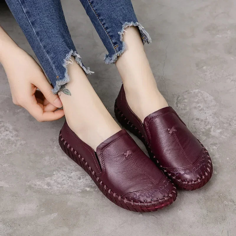 ElegantEase Summer Genuine Leather Loafers