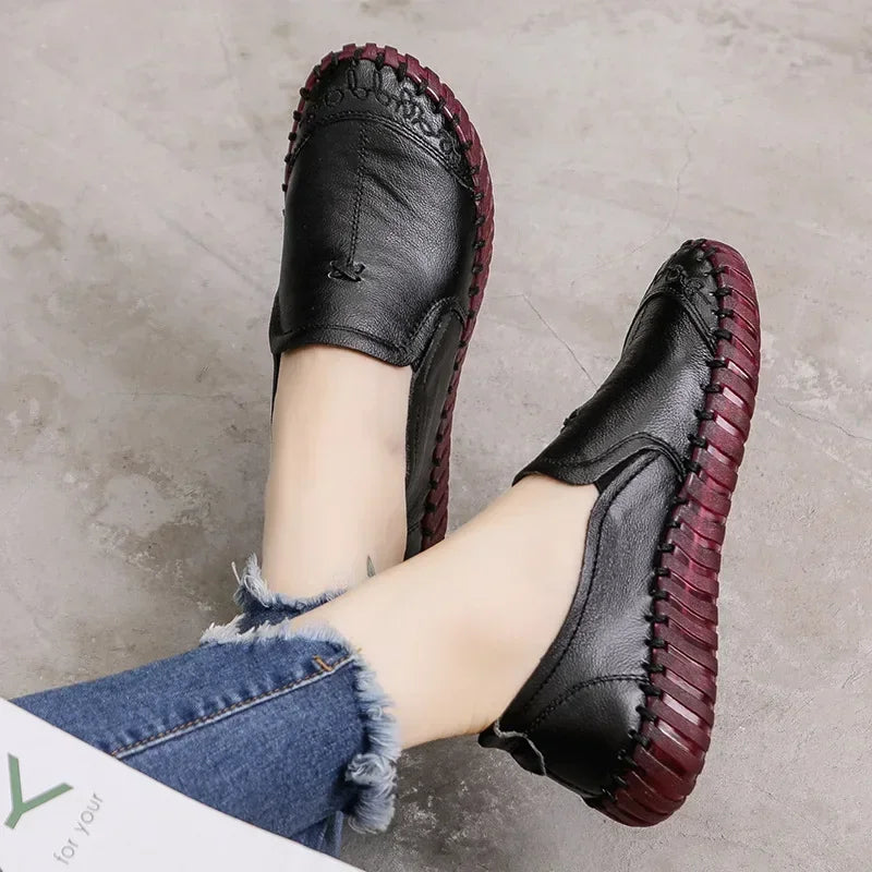 ElegantEase Summer Genuine Leather Loafers