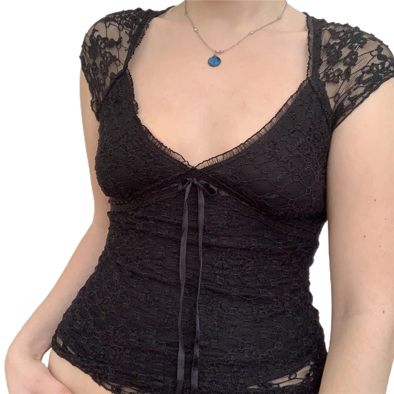 Zomerdromen Kanten Crop Top  Lolita Sweet