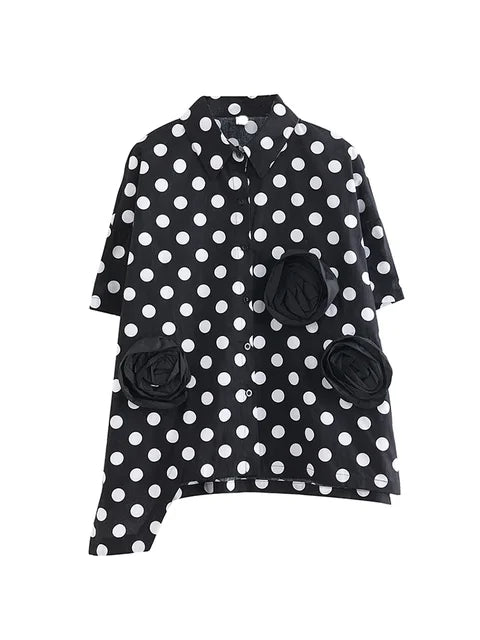 Dot Enkelborstels Shirt Zomer van Xquisite Apparel