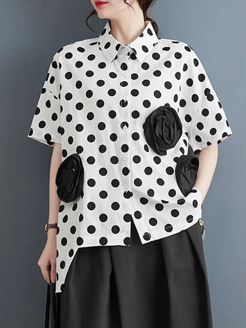 Dot Enkelborstels Shirt Zomer van Xquisite Apparel