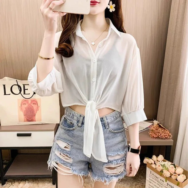 Zomerse Zonnebescherming Blouse van Stijlvol