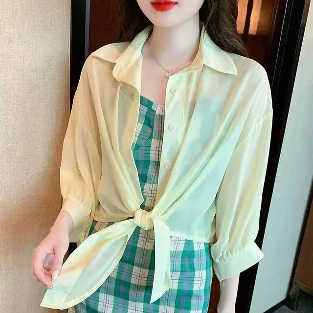 Zomerse Zonnebescherming Blouse van Stijlvol