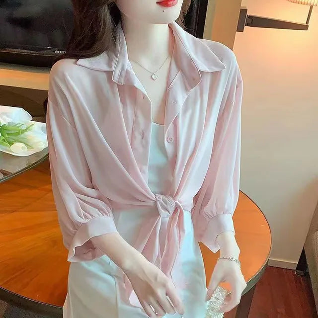 Zomerse Zonnebescherming Blouse van Stijlvol