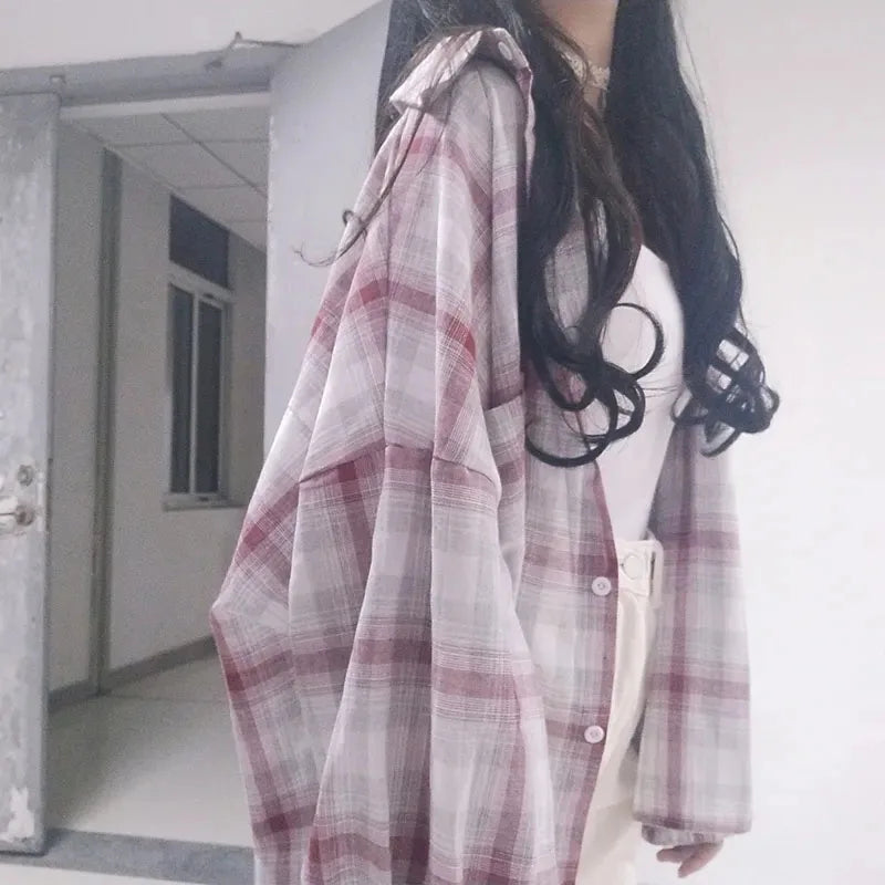 Vintage kariertes Bluse
