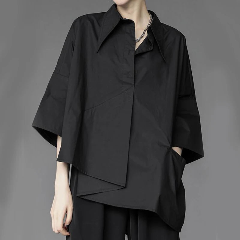 Gothic chiffon blouse for women