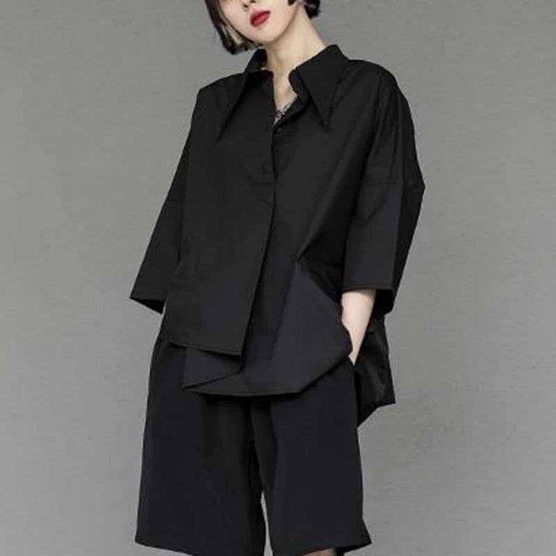 Gothic chiffon blouse for women