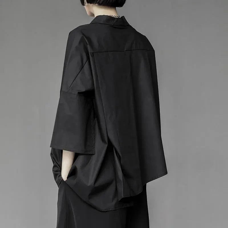 Gothic chiffon blouse for women