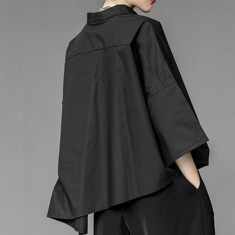 Gothic chiffon blouse for women