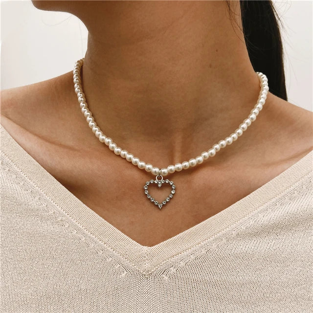 Collana doppia Nova con fiocco e ciondolo a cuore
