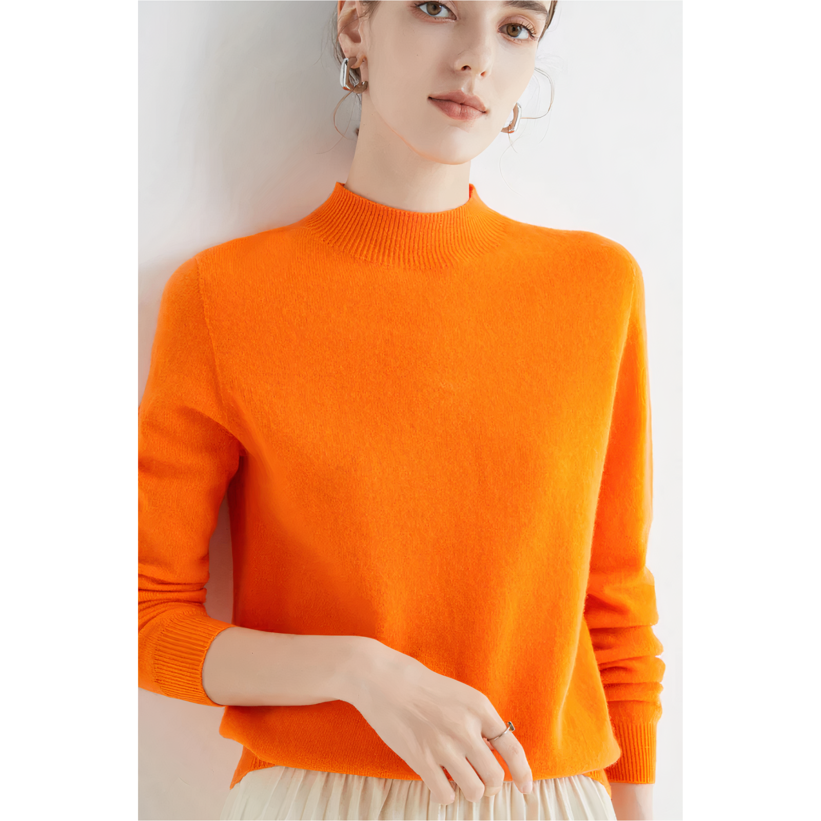 Kaschmir gestrickter Pullover - Velanora