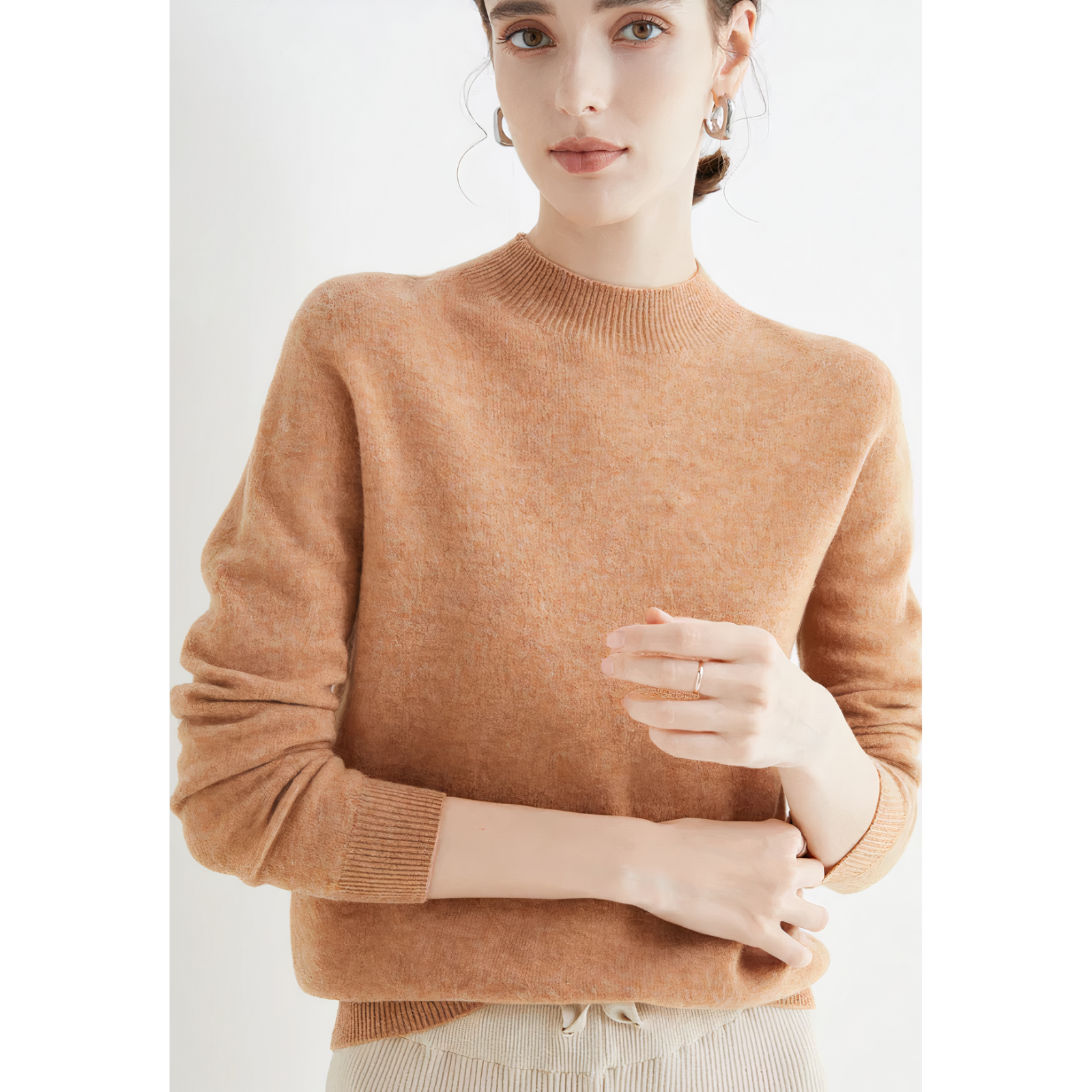 Kaschmir gestrickter Pullover - Velanora