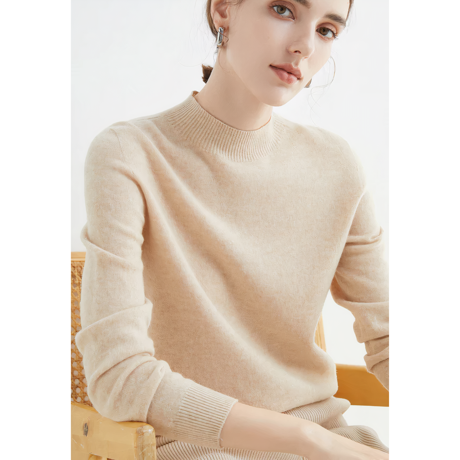 Kaschmir gestrickter Pullover - Velanora