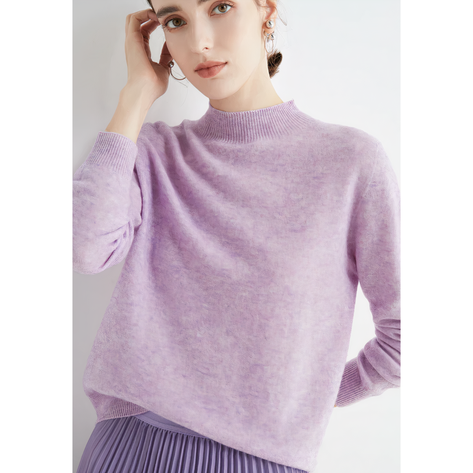 Kaschmir gestrickter Pullover - Velanora