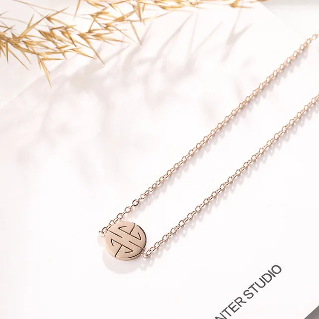 Betoverende Glanzende Gelukkig Woord Hanger Ketting