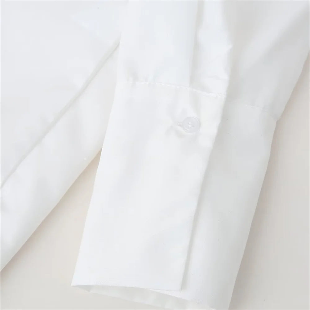 Zomerse Mode Puntige Kraag Blouse