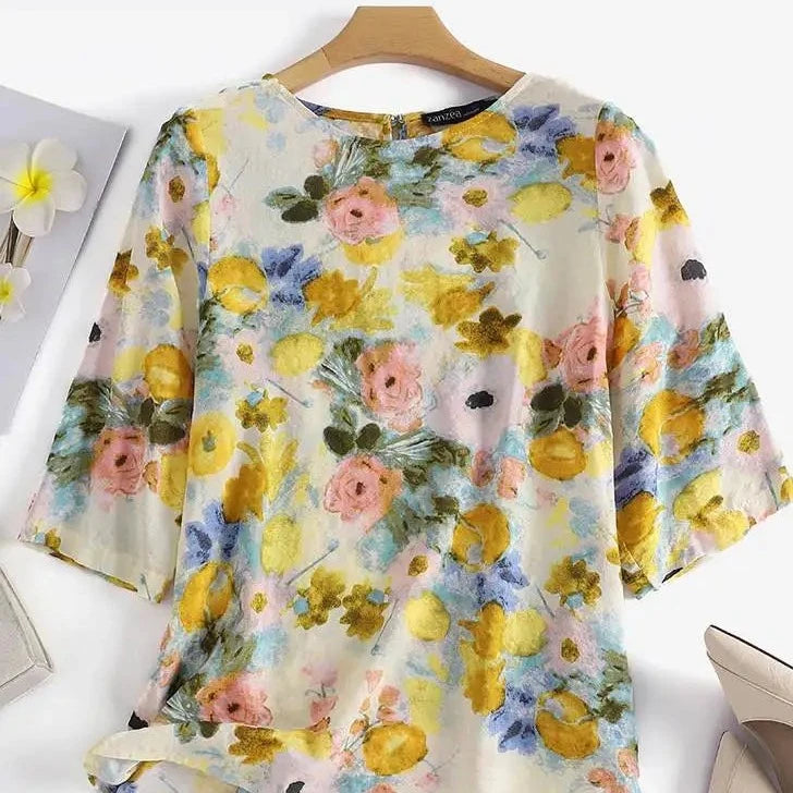 Azzurra Fashion Flower Blouse