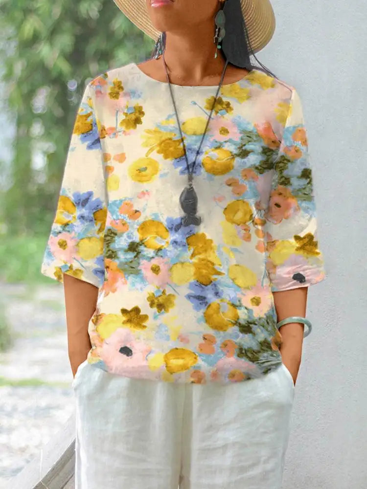 Azzurra Fashion Flower Blouse