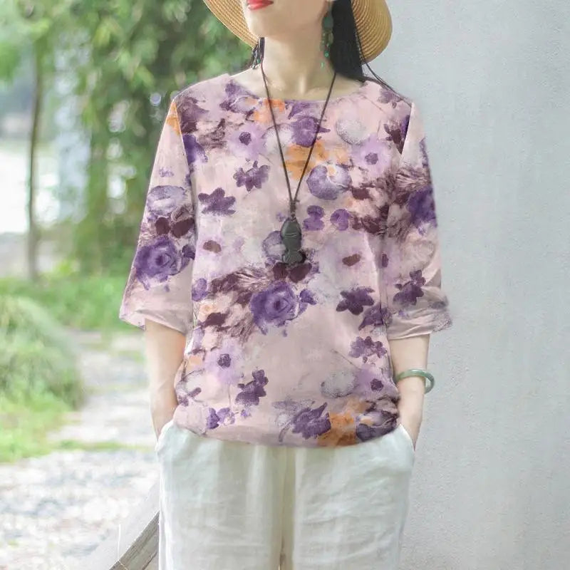 Azzurra Fashion Flower Blouse