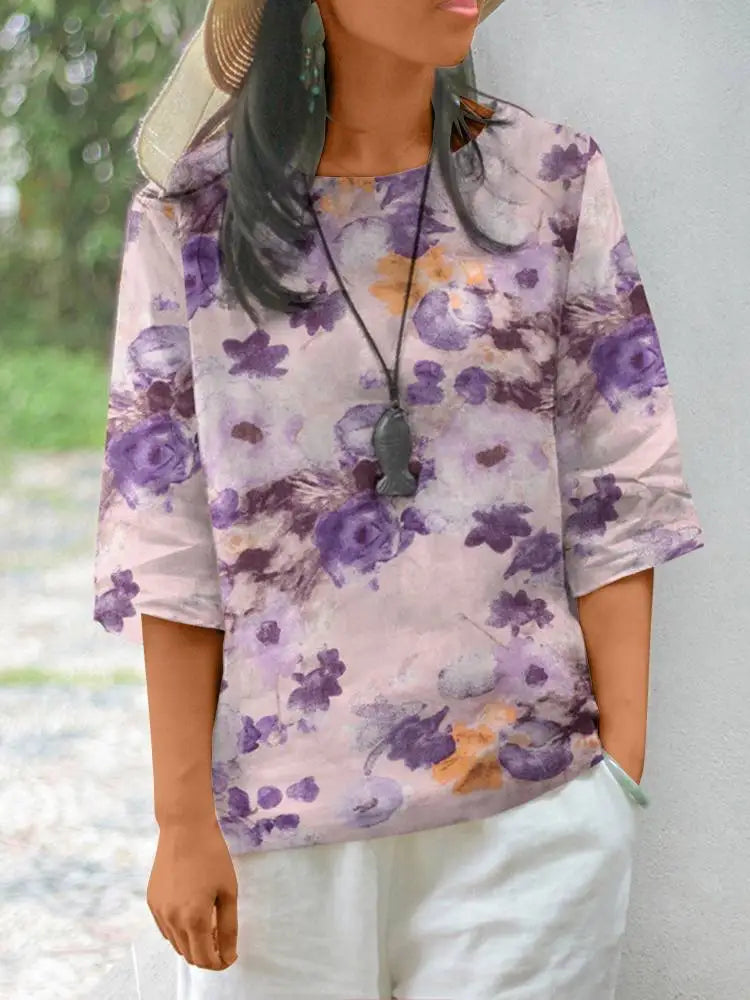 Azzurra Fashion Flower Blouse