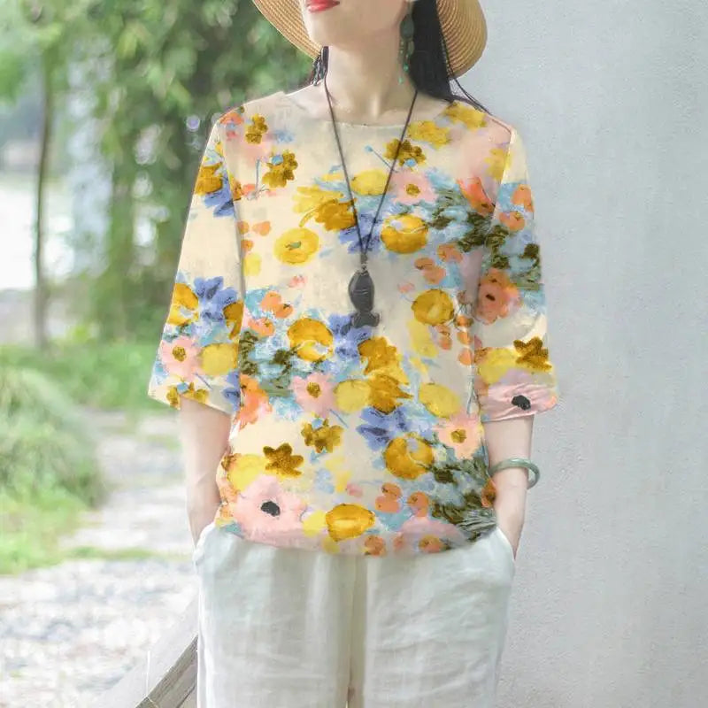 Azzurra Fashion Flower Blouse