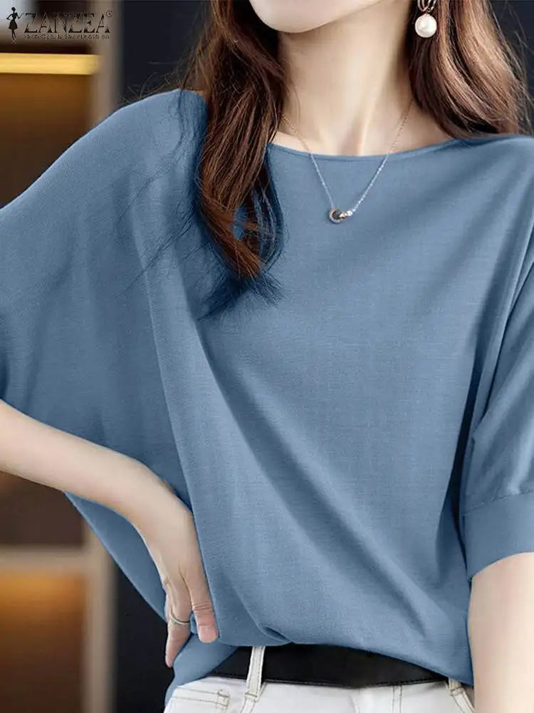 Zomerse Korte Mouw Blouse voor Dames