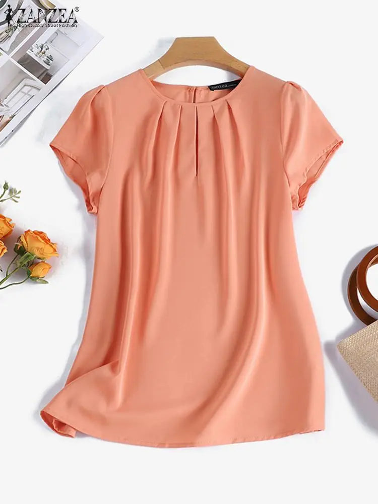 Sommerbluse mit kurzen Ärmeln und ansprechendem Design