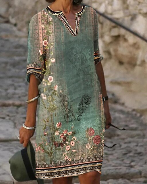 Zara | Minidress con stampa floreale retrò