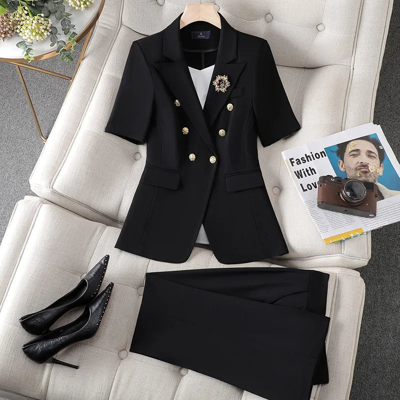 Veluxa Women's Blazer Pants Set