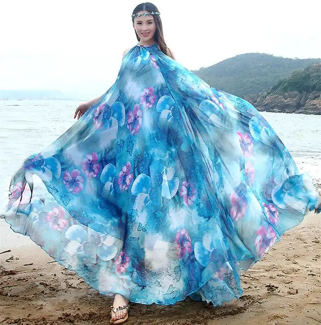Bohemian Maxi Jurk van Bloemmotief
