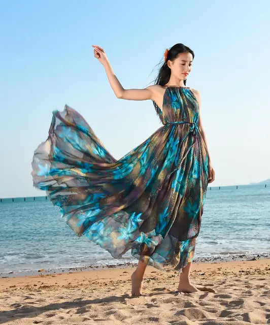 Bohemian Maxi Jurk van Bloemmotief