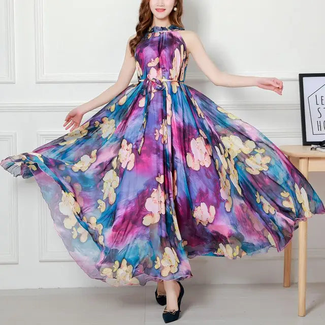 Bohemian Maxi Jurk van Bloemmotief