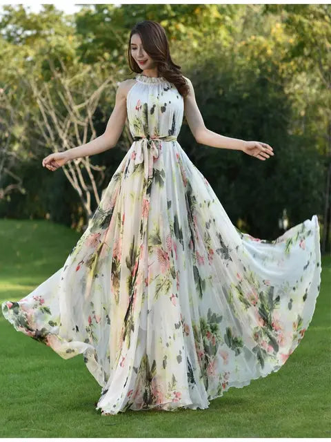 Bohemian Maxi Jurk van Bloemmotief