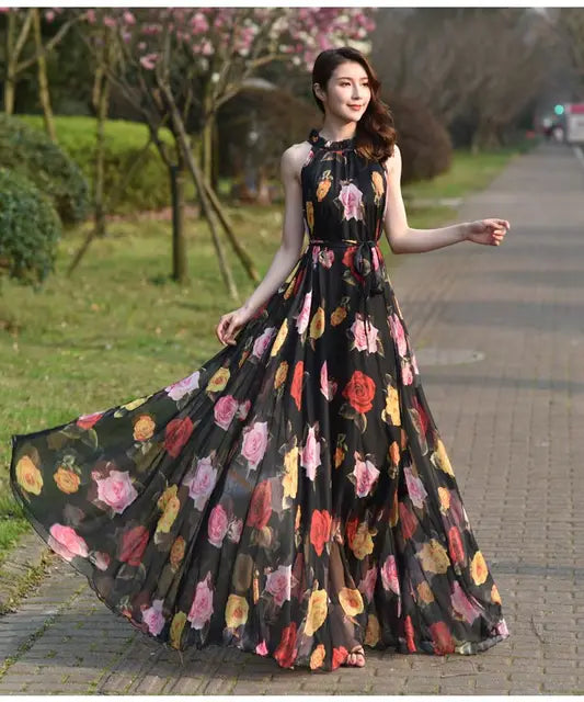 Bohemian Maxi Jurk van Bloemmotief